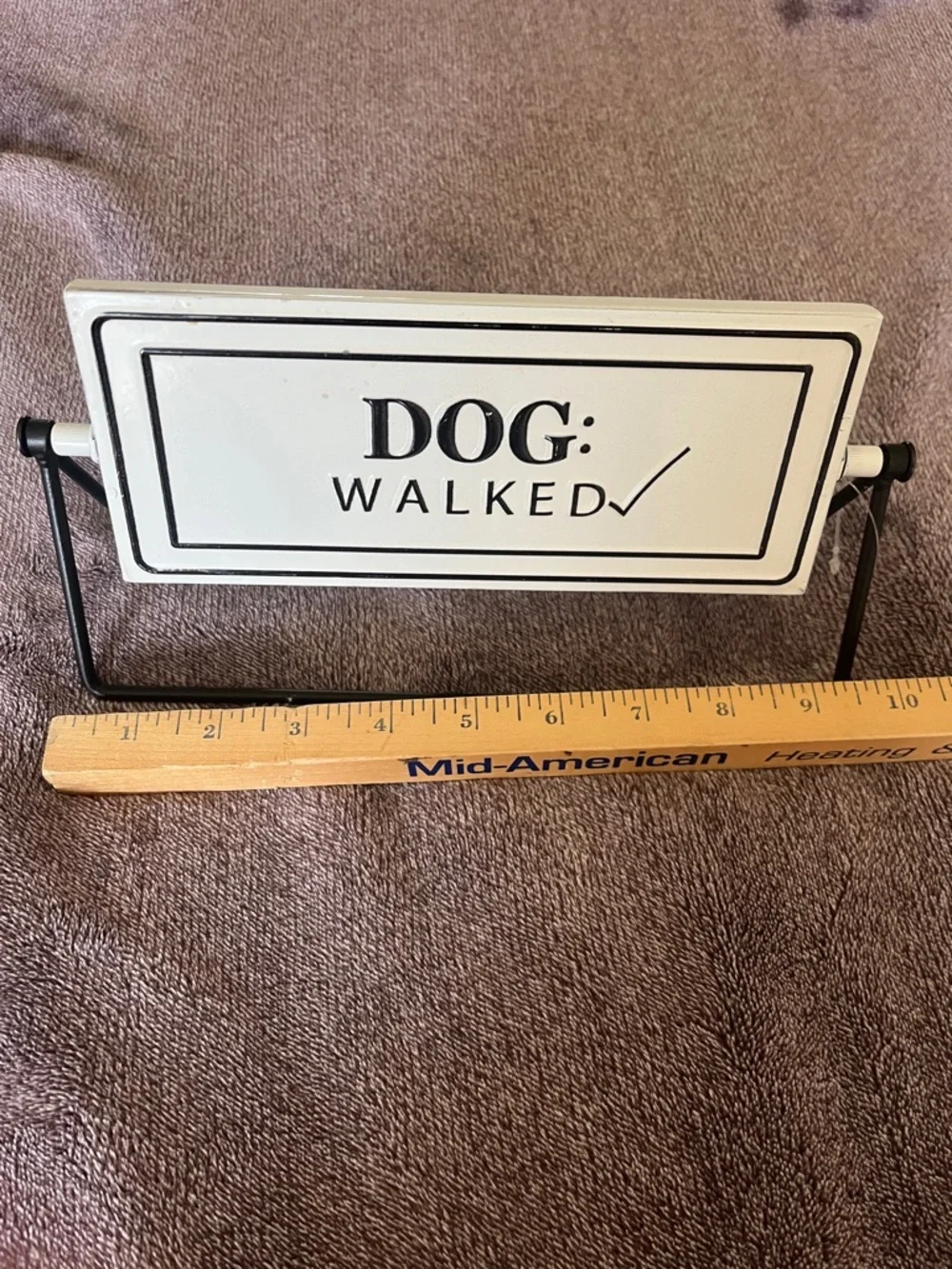 DOG: Needs a Walk Sign — White and Black Pet Reminder